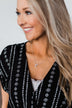 Adjustable Crescent Moon Necklace- Silver