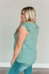 Peaceful Skies Spotted Sleeveless Blouse- Dusty Teal