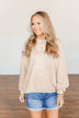 "Johnny Cash Walk The Line" Graphic Pullover- Light Beige