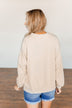 "Johnny Cash Walk The Line" Graphic Pullover- Light Beige