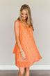 Delightful Moments Floral Dress- Vibrant Orange