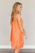 Delightful Moments Floral Dress- Vibrant Orange