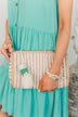 Sun-Filled Skies Woven Clutch- Natural