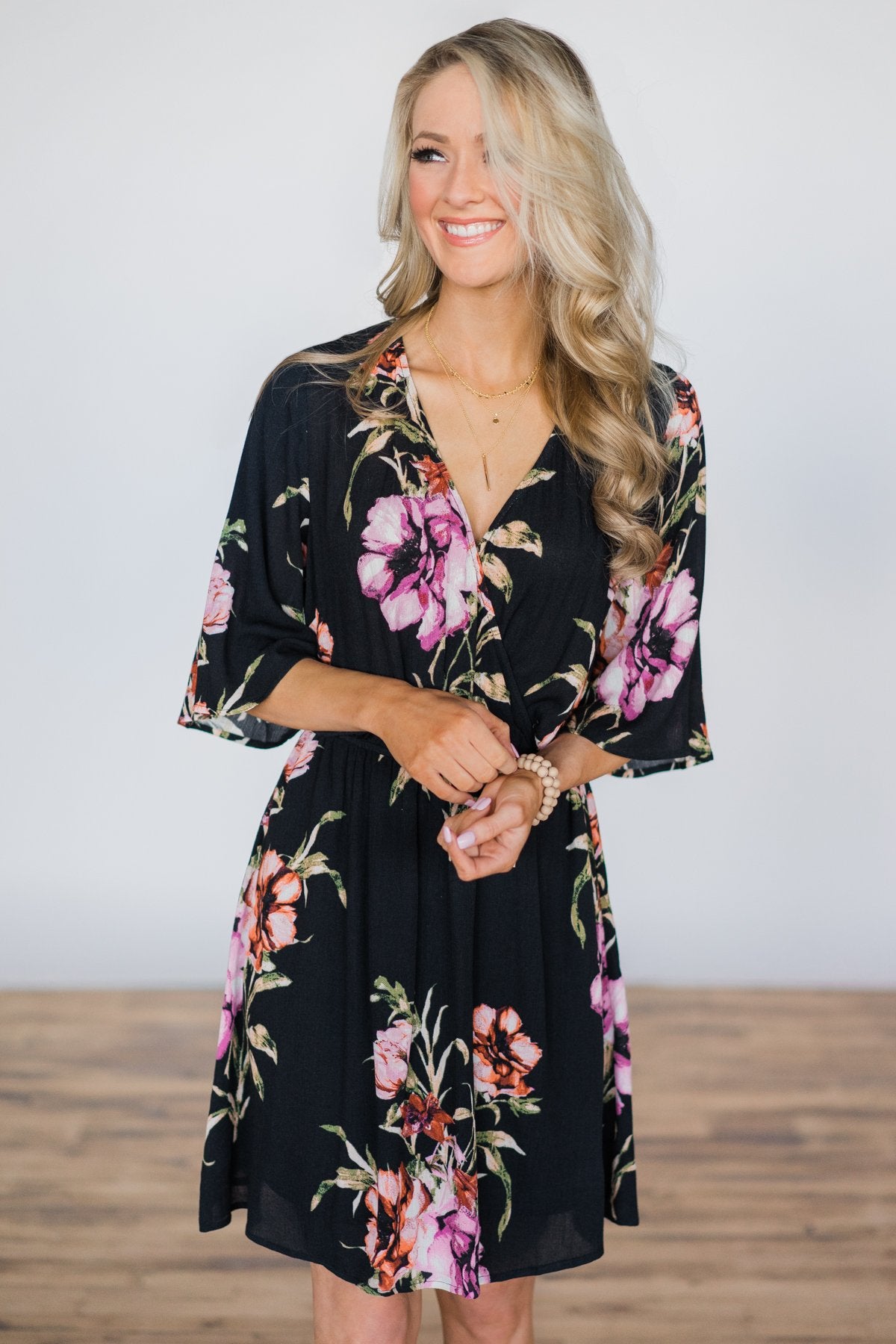 Right from the Start Black Floral Dress – The Pulse Boutique