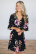Right from the Start Black Floral Dress