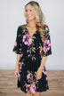 Right from the Start Black Floral Dress