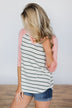 One Call Away Striped Top