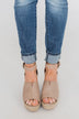 Not Rated Leif Wedges- Rose Gold