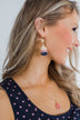Layered Tassel Gold Earrings- Cream, Pink, & Navy