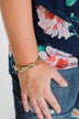Single Diamond Studded Chain Bracelet- Gold