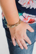 Single Diamond Studded Chain Bracelet- Gold