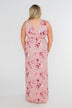 Daydreaming in Floral V-Neck Maxi Dress- Soft Pink