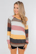 Better Off This Way Striped Top- Multi-Colored