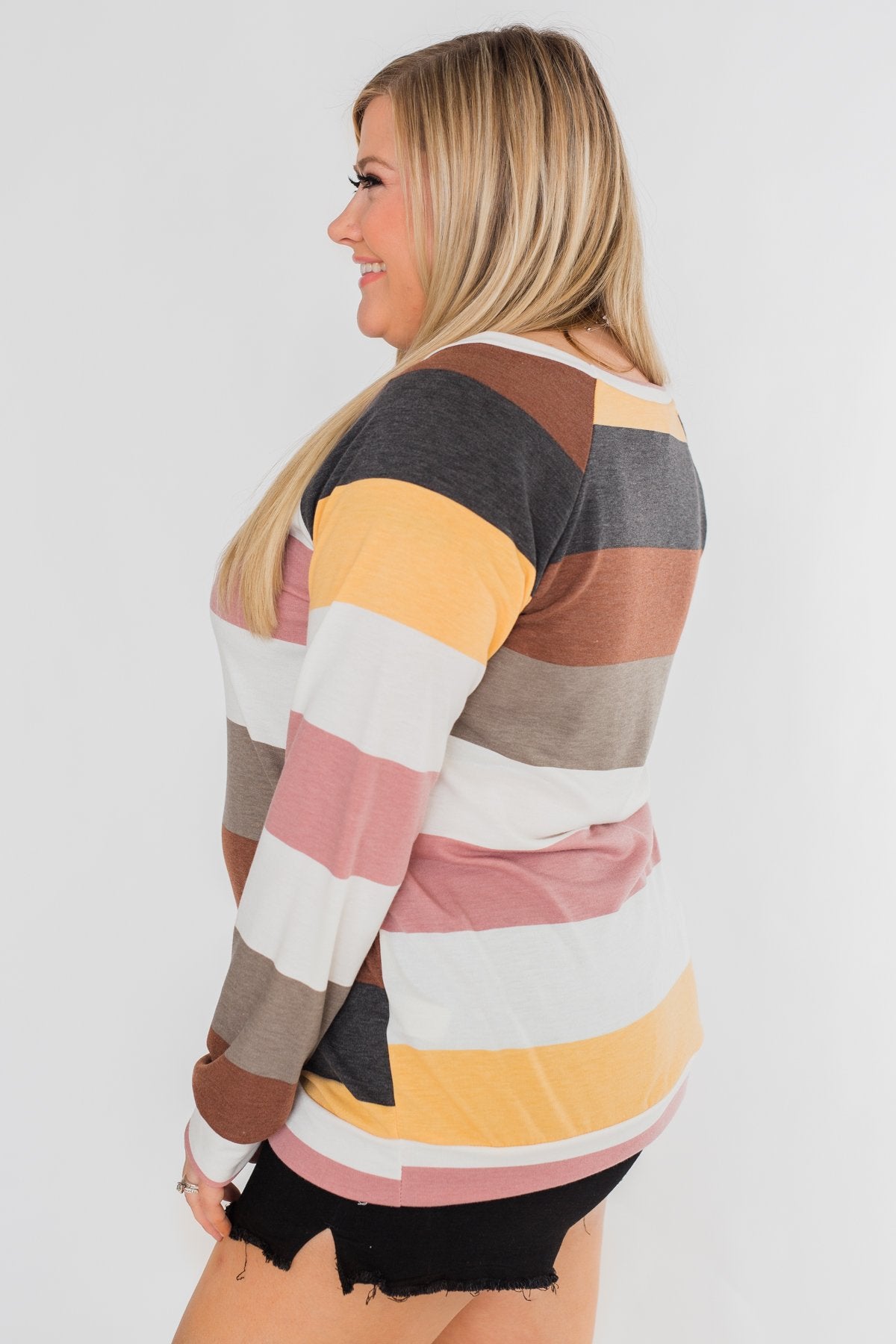 Better Off This Way Striped Top- Multi-Colored