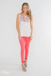 More Beautiful You Embroider Tank Top- White
