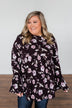 Make A Change Floral Babydoll Top- Eggplant Purple