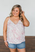 Find Your Purpose V-Neck Wrap Tank Top- Pink