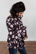 Make A Change Floral Babydoll Top- Eggplant Purple