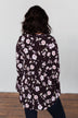 Make A Change Floral Babydoll Top- Eggplant Purple