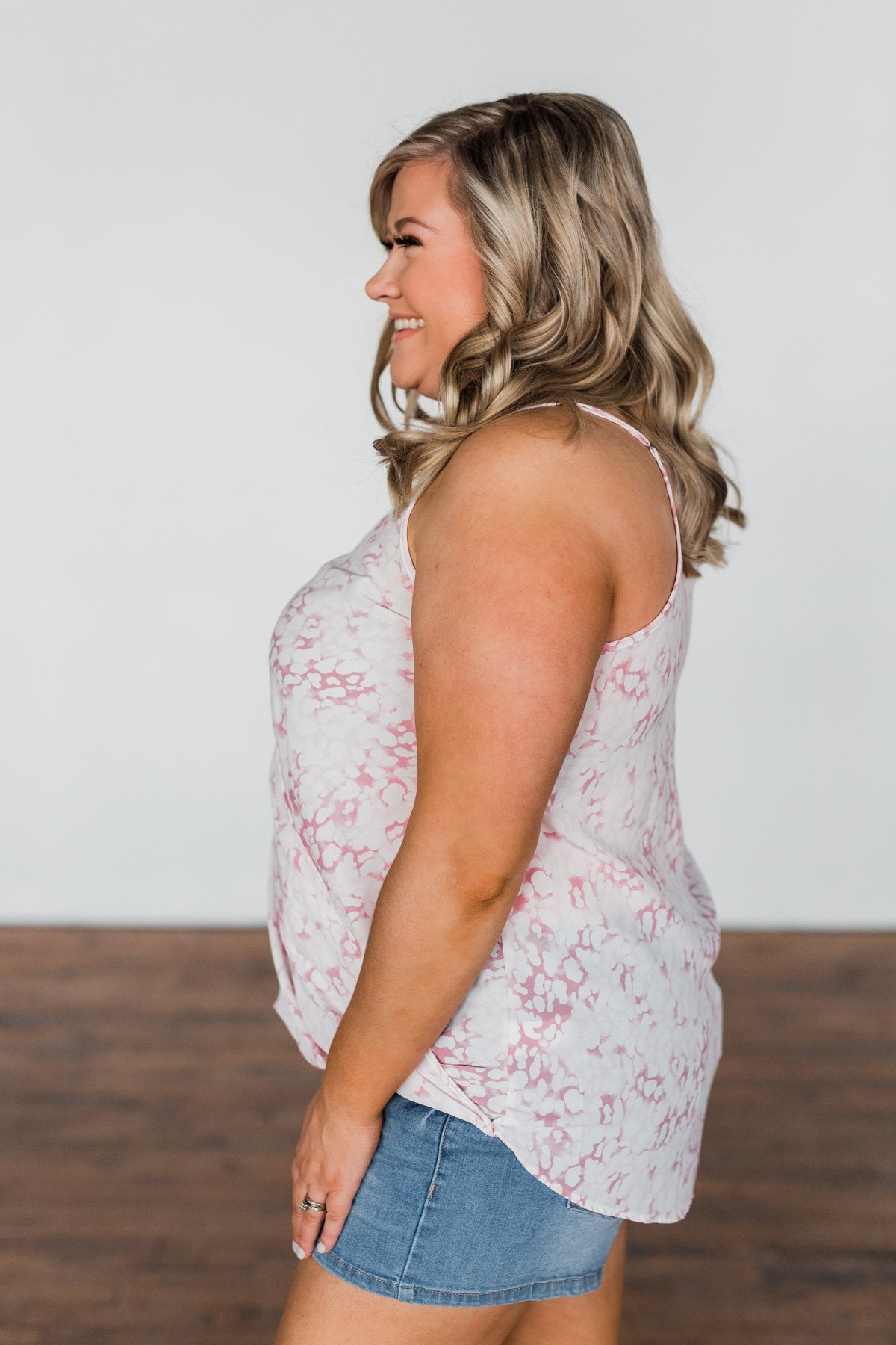Find Your Purpose V-Neck Wrap Tank Top- Pink