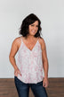 Find Your Purpose V-Neck Wrap Tank Top- Pink