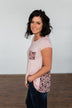 Right On Time Leopard Pocket Top- Pink