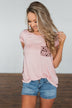 Right On Time Leopard Pocket Top- Pink