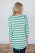 Comes Naturally Striped Top ~ Mint