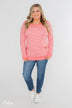 So Much In Common Striped Pocket Top- Pink