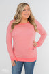 So Much In Common Striped Pocket Top- Pink