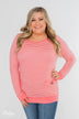 So Much In Common Striped Pocket Top- Pink
