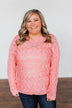 You've Got That Something Knit Sweater- Salmon Pink