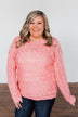 You've Got That Something Knit Sweater- Salmon Pink