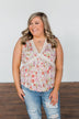 Let It Grow Floral Lace Tank Top- Light Pink