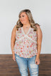 Let It Grow Floral Lace Tank Top- Light Pink