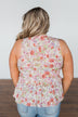 Let It Grow Floral Lace Tank Top- Light Pink