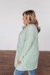 No Pressure Knitted Cardigan- Mint Green