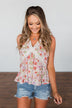 Let It Grow Floral Lace Tank Top- Light Pink