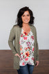 Love Blossoms Ruffle Floral Top- Ivory