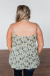 Here With You Floral Babydoll Tank Top- Olive