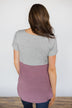 Classic Lavender & Grey Knot Top