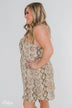 Going to be Bold Printed Dress- Beige
