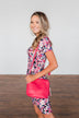 Life Is A Fairy Tale Floral Dress- Dark Navy & Pink
