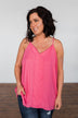 Speaks To My Soul Racerback Tank Top- Punch Pink