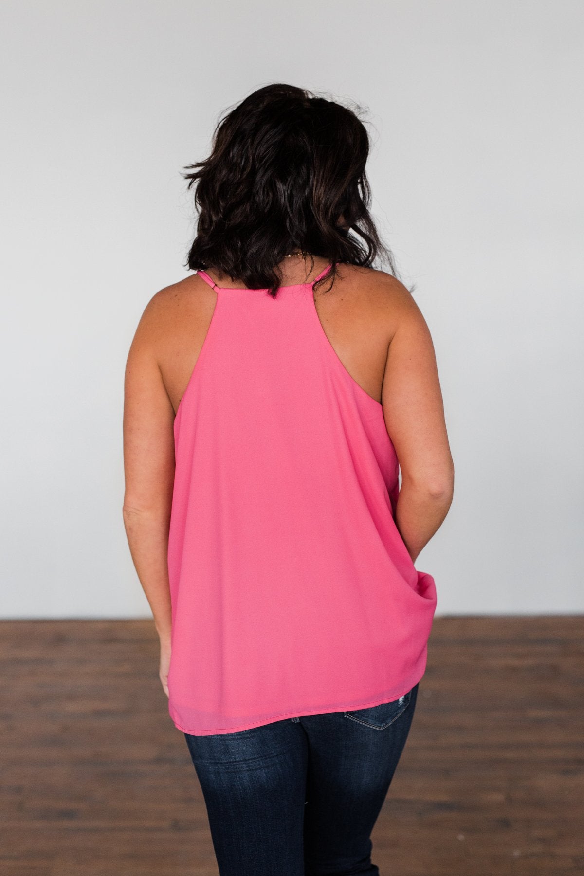 Speaks To My Soul Racerback Tank Top- Punch Pink