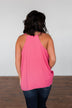 Speaks To My Soul Racerback Tank Top- Punch Pink