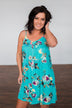 Never Had A Doubt Floral Dress- Turquoise