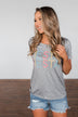 "Fiesta Siesta" Graphic Top- Grey