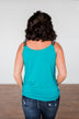 Somewhere Next To You Twist Tank Top- Dark Teal