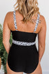Beach Party One-Piece Swimsuit- Off-White Leopard Print